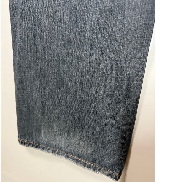 Ecko Unltd. Y2K Jeans Baggy Fit Distressed Dark Wash Skater Y2K Mens Size 36 - Picture 7 of 10